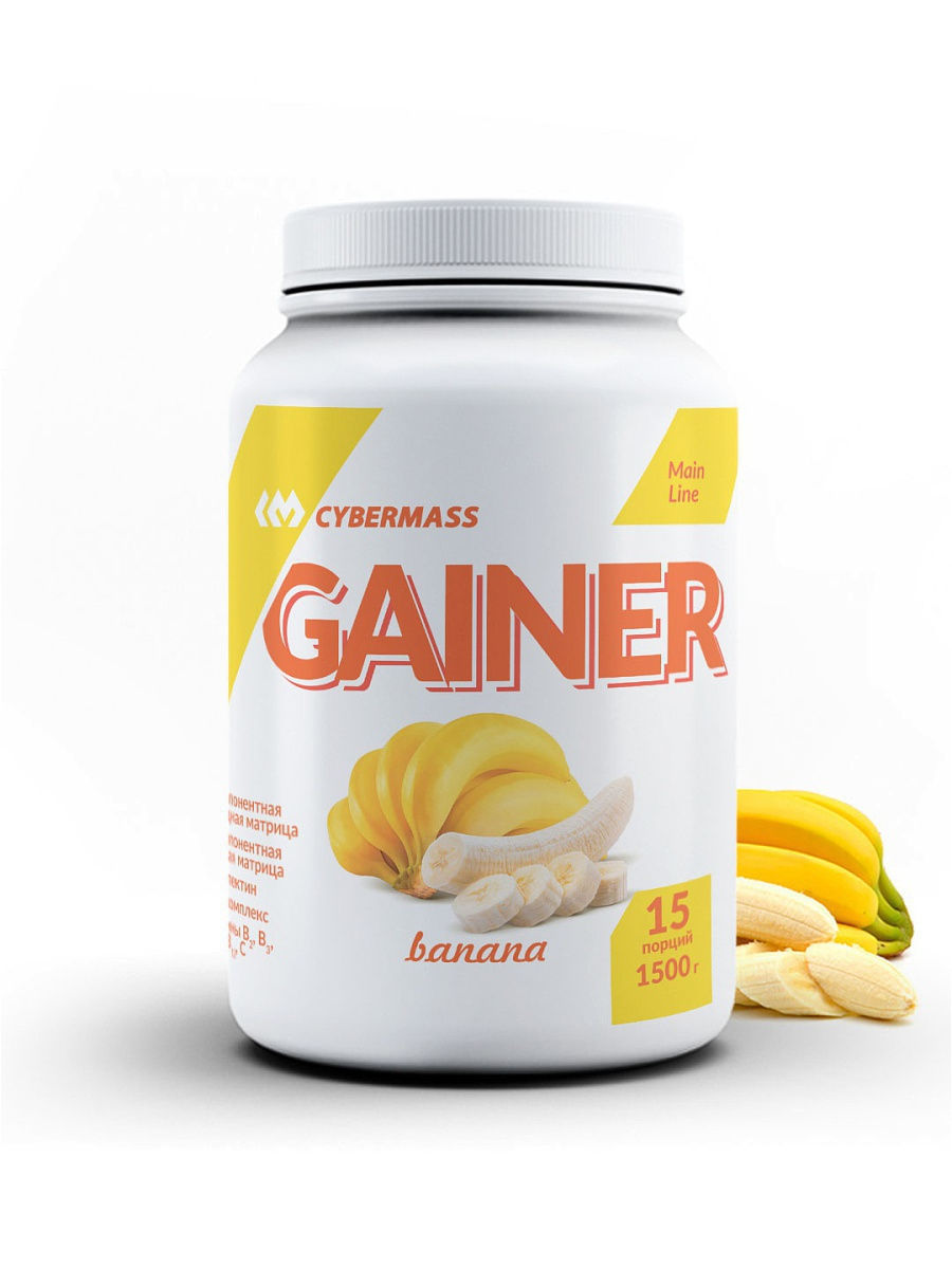 фото Гейнер cybermass gainer, 1500 г, banana