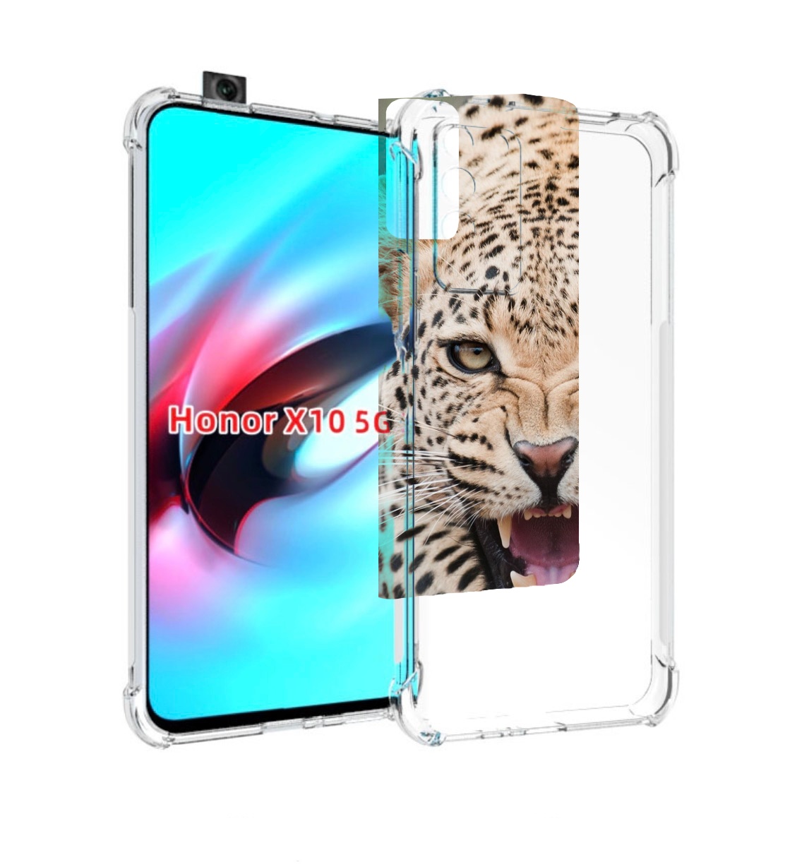 

Чехол MyPads Гепард-красивый мужской для Honor X10, Прозрачный, Tocco