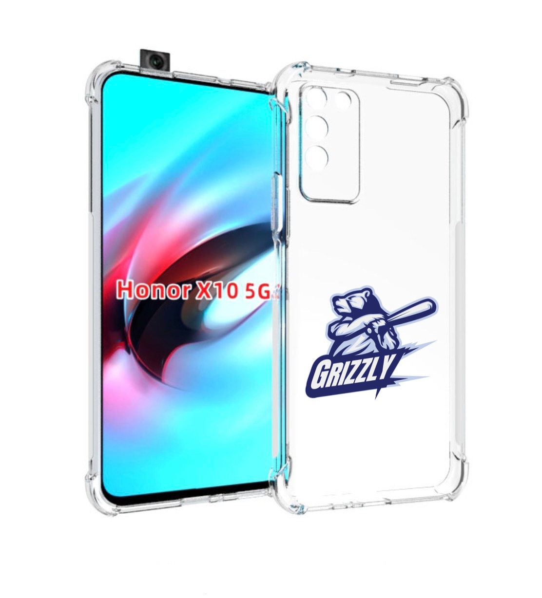 

Чехол MyPads Гризли для Honor X10, Прозрачный, Tocco