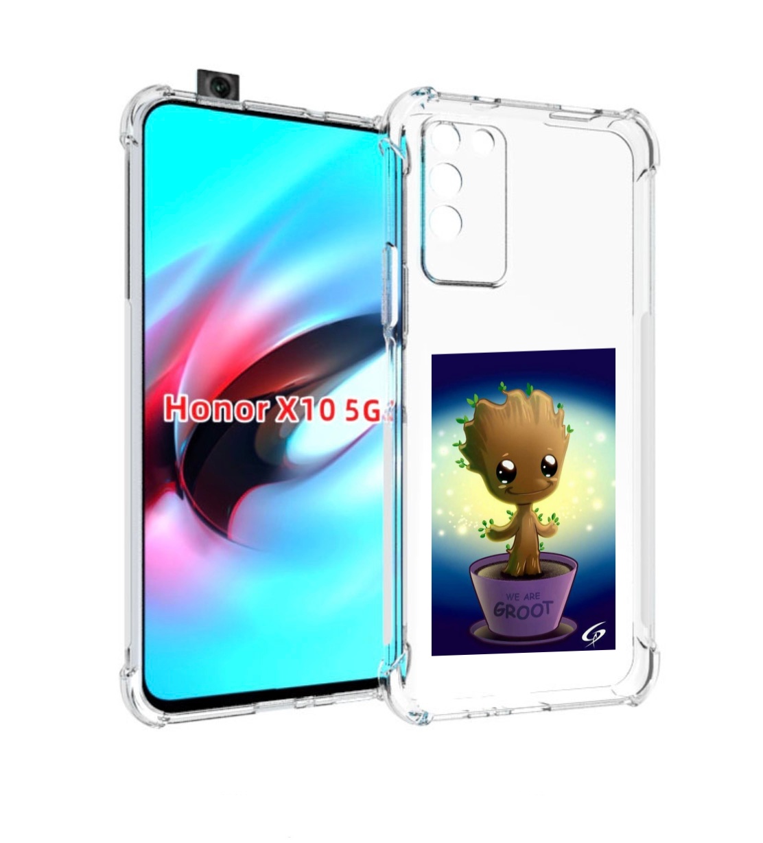 

Чехол MyPads Грут для Honor X10, Прозрачный, Tocco