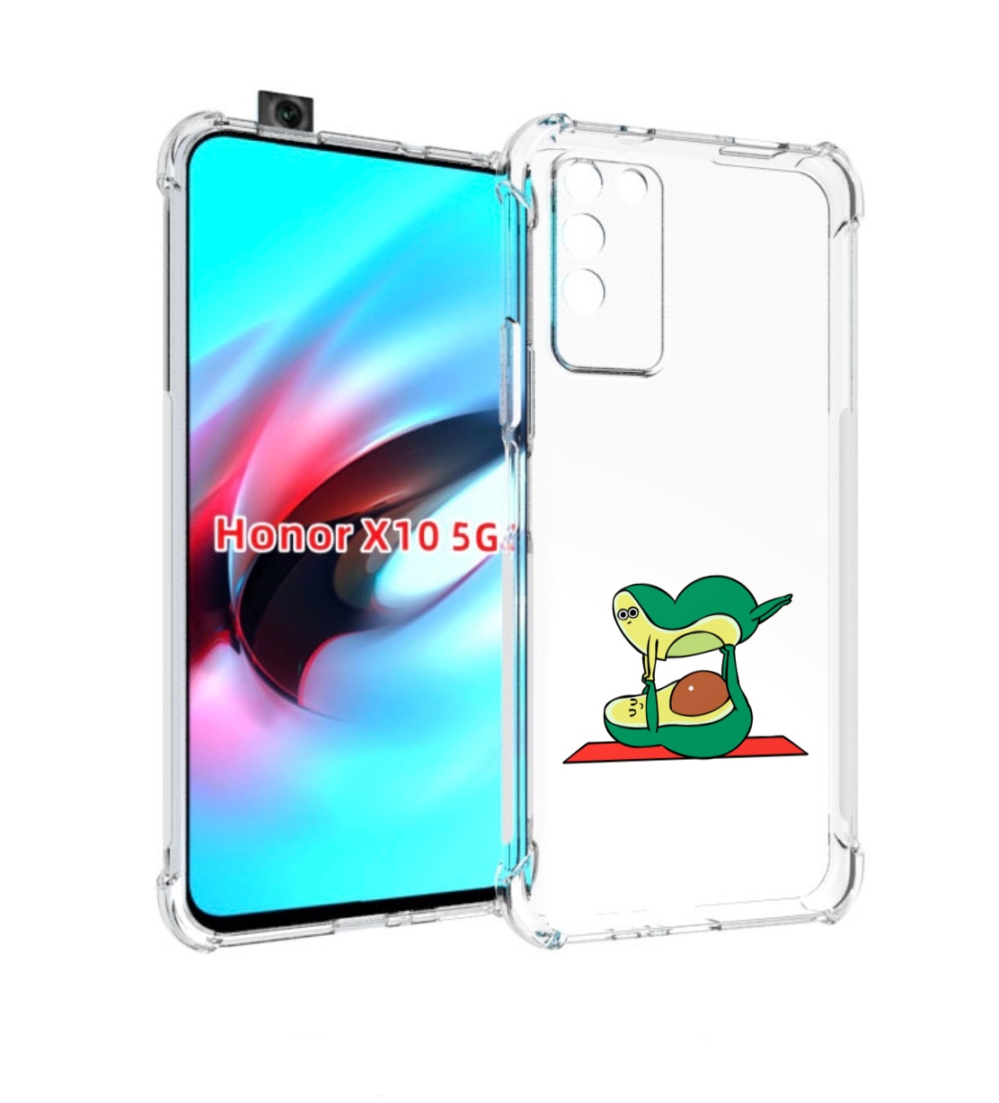 

Чехол MyPads Две-половинки для Honor X10, Прозрачный, Tocco