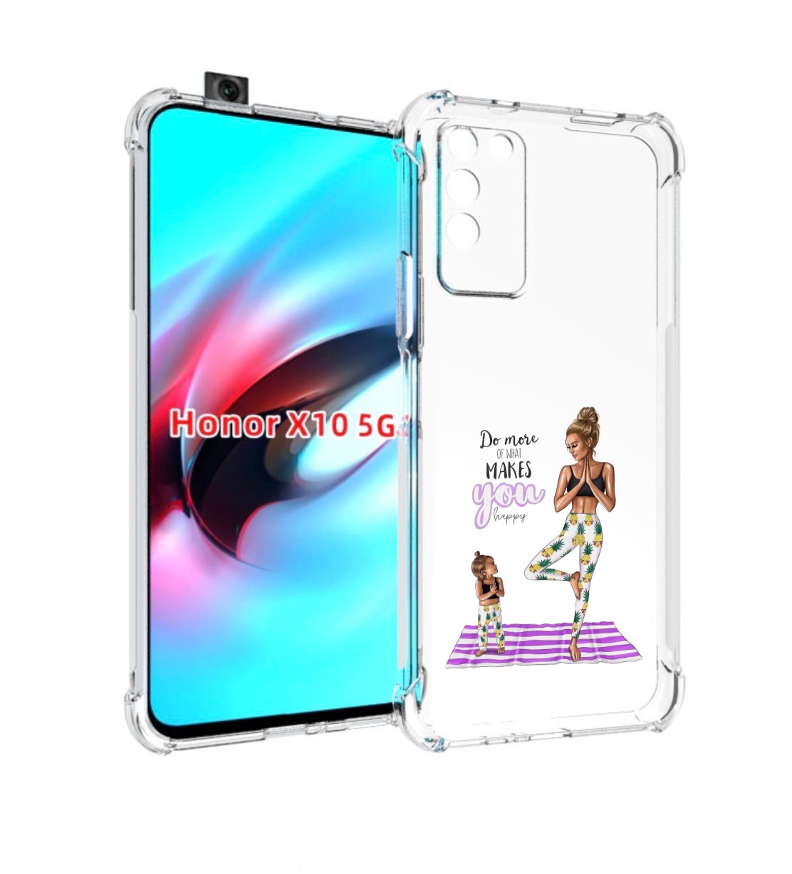 

Чехол MyPads Девочки-в-ананасах для Honor X10, Прозрачный, Tocco