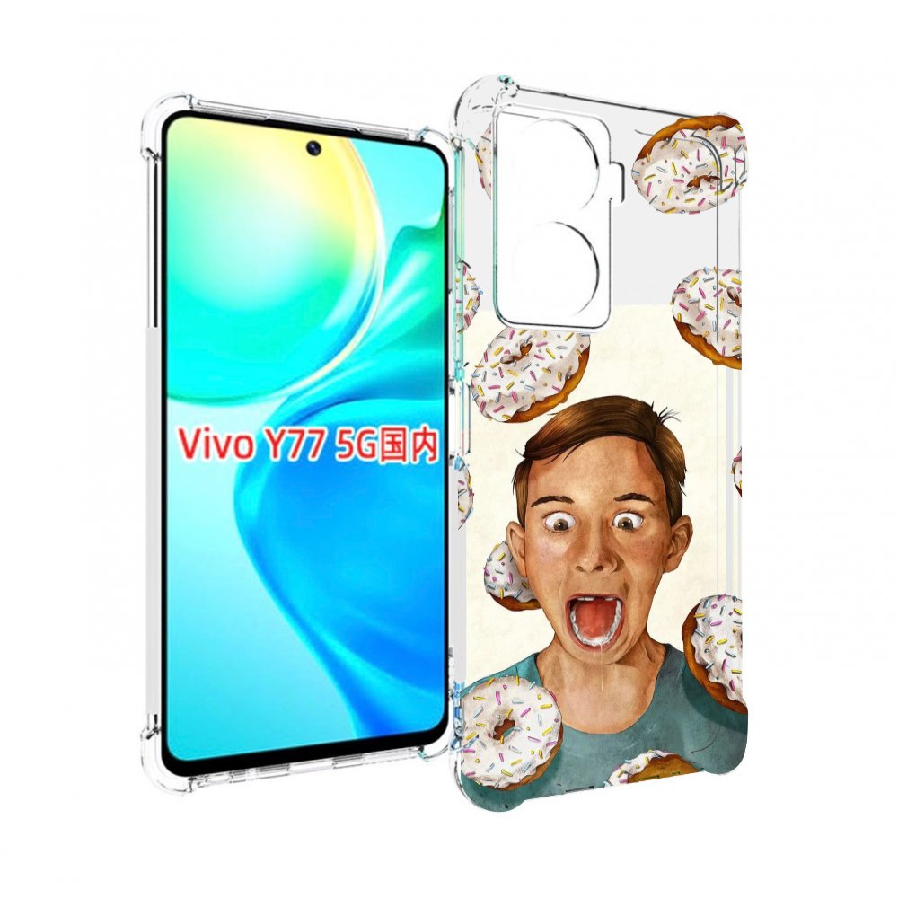 

Чехол MyPads Бешенные-пончики для Vivo Y77 5G, Прозрачный, Tocco