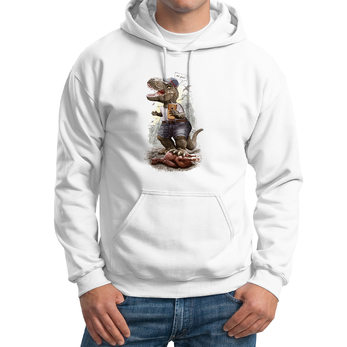 

Худи унисекс CoolPodarok So good динозавр белое 62 RU, 2M015668