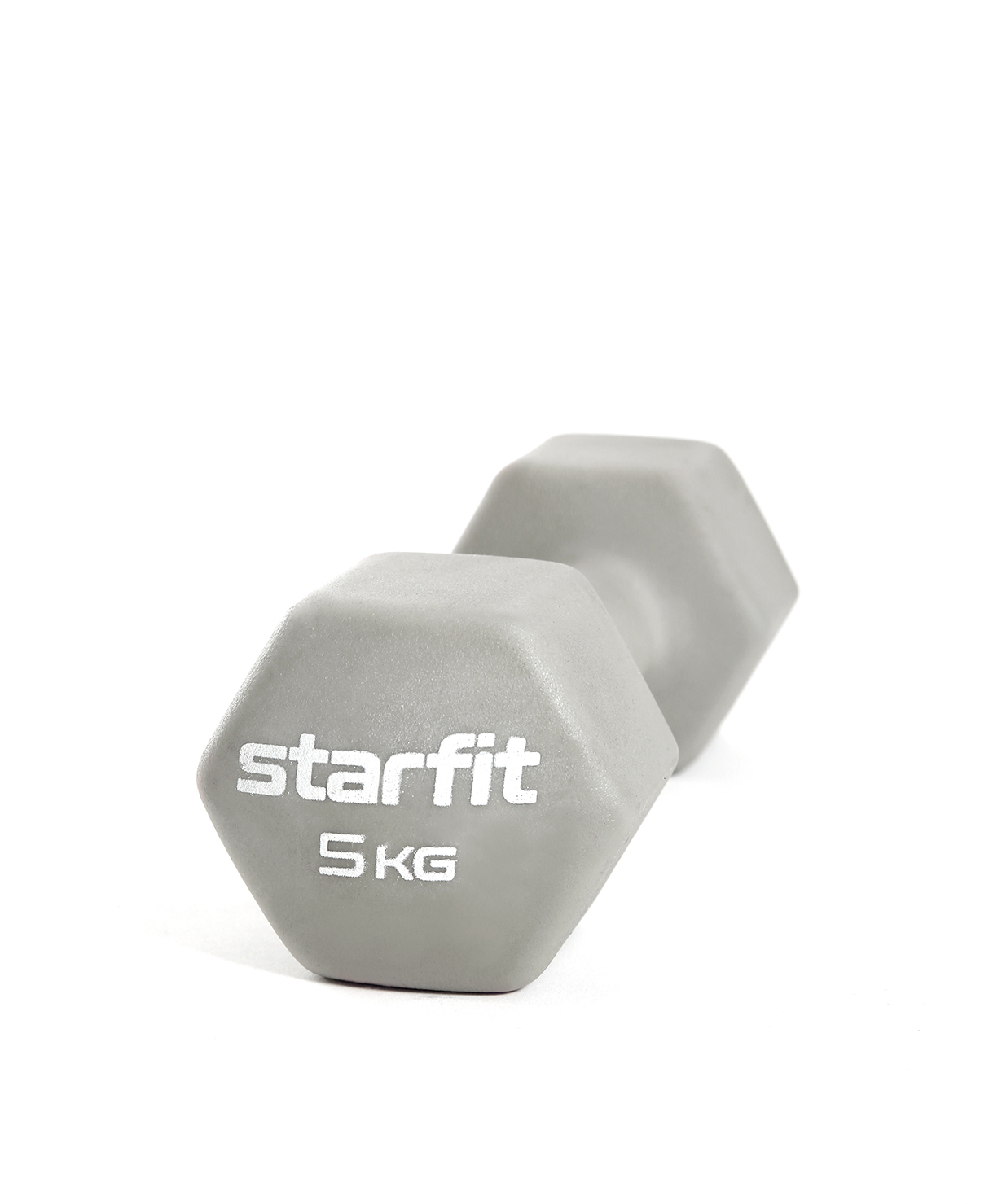 Гантель неопреновая Starfit Db-201 5 кг, тепло-серый пастель