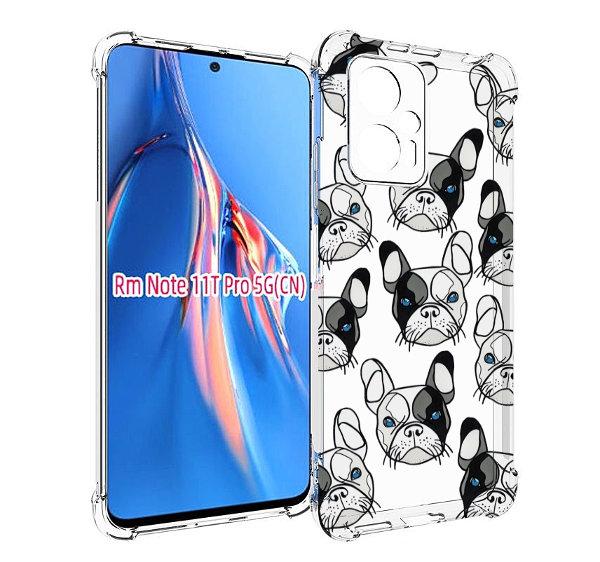 

Чехол MyPads мини-собачки-черно-белый для Xiaomi Redmi Note 11T Pro / 11T Pro Plus / Po..., Прозрачный, Tocco