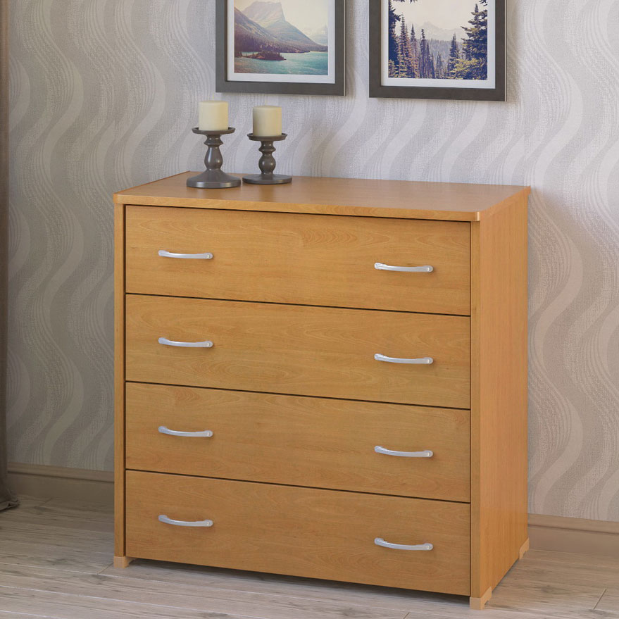 

Широкий комод с 4 ящиками 824х448х814 мм МагМебель ТмКМ-41 груша, Широкий комод с 4 ящиками 824х448х814 мм ТмКМ-41