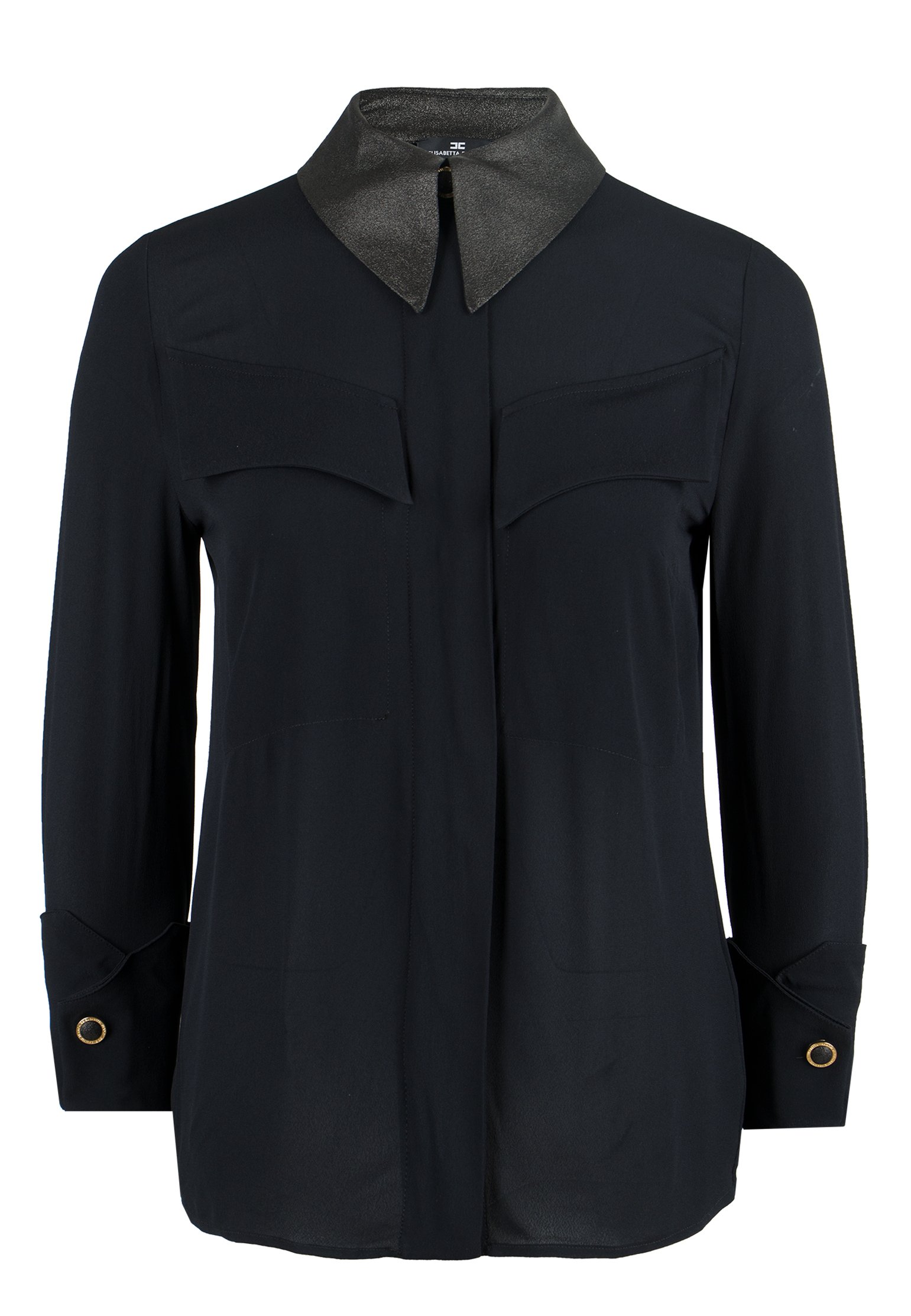 

Рубашка женская Elisabetta Franchi 114568 черная 40 IT, 114568