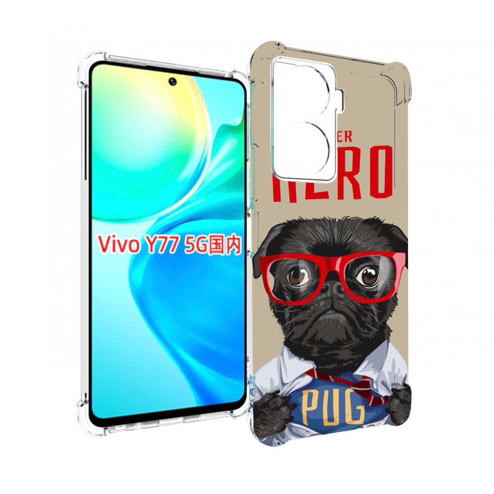 

Чехол MyPads Герой-PUG для Vivo Y77 5G, Прозрачный, Tocco