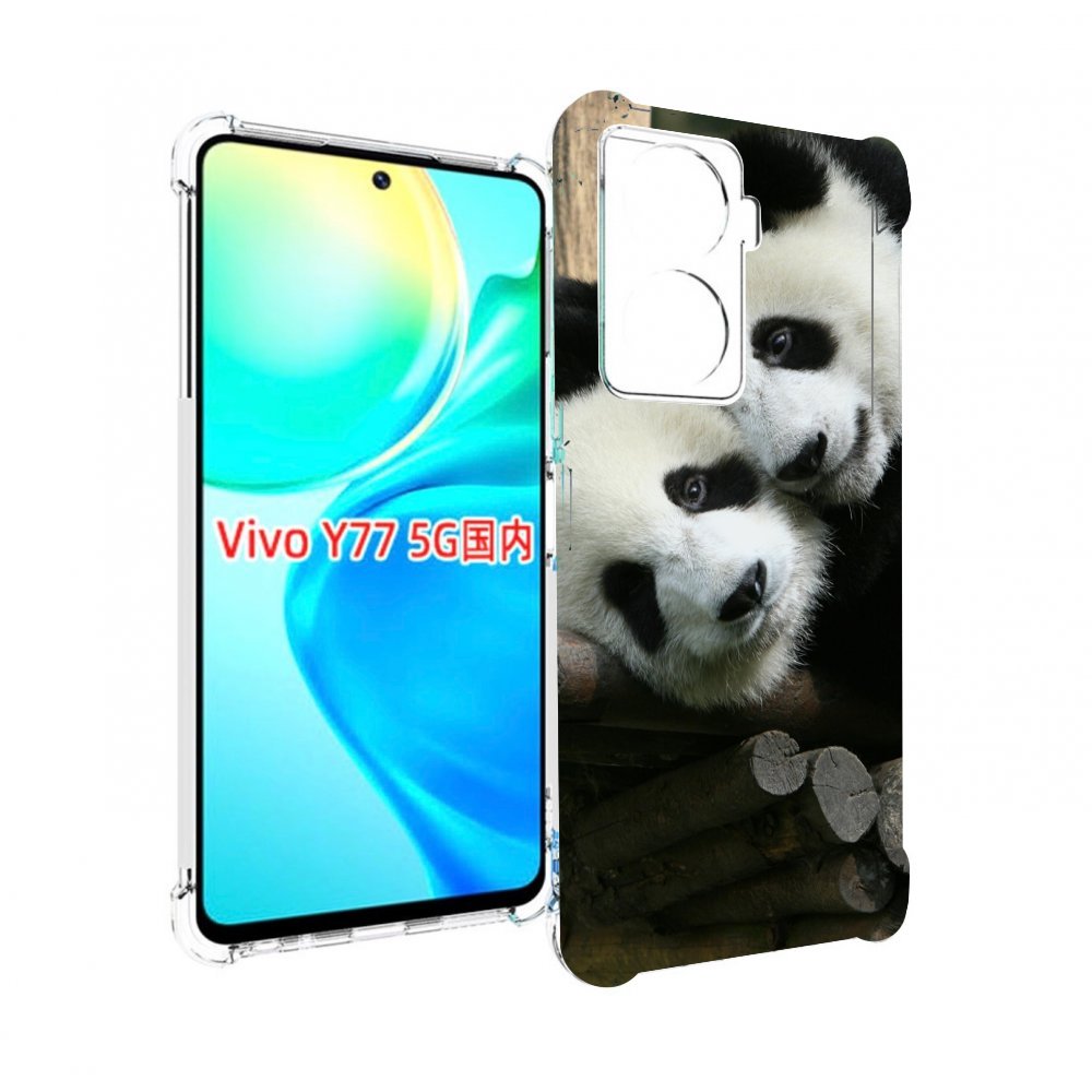 

Чехол MyPads Две-панды для Vivo Y77 5G, Прозрачный, Tocco