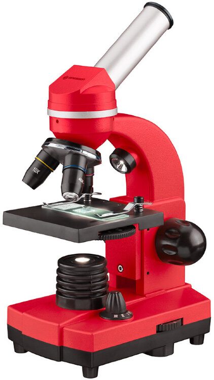 фото Микроскоп bresser junior biolux sel 40–1600x, красный 74320
