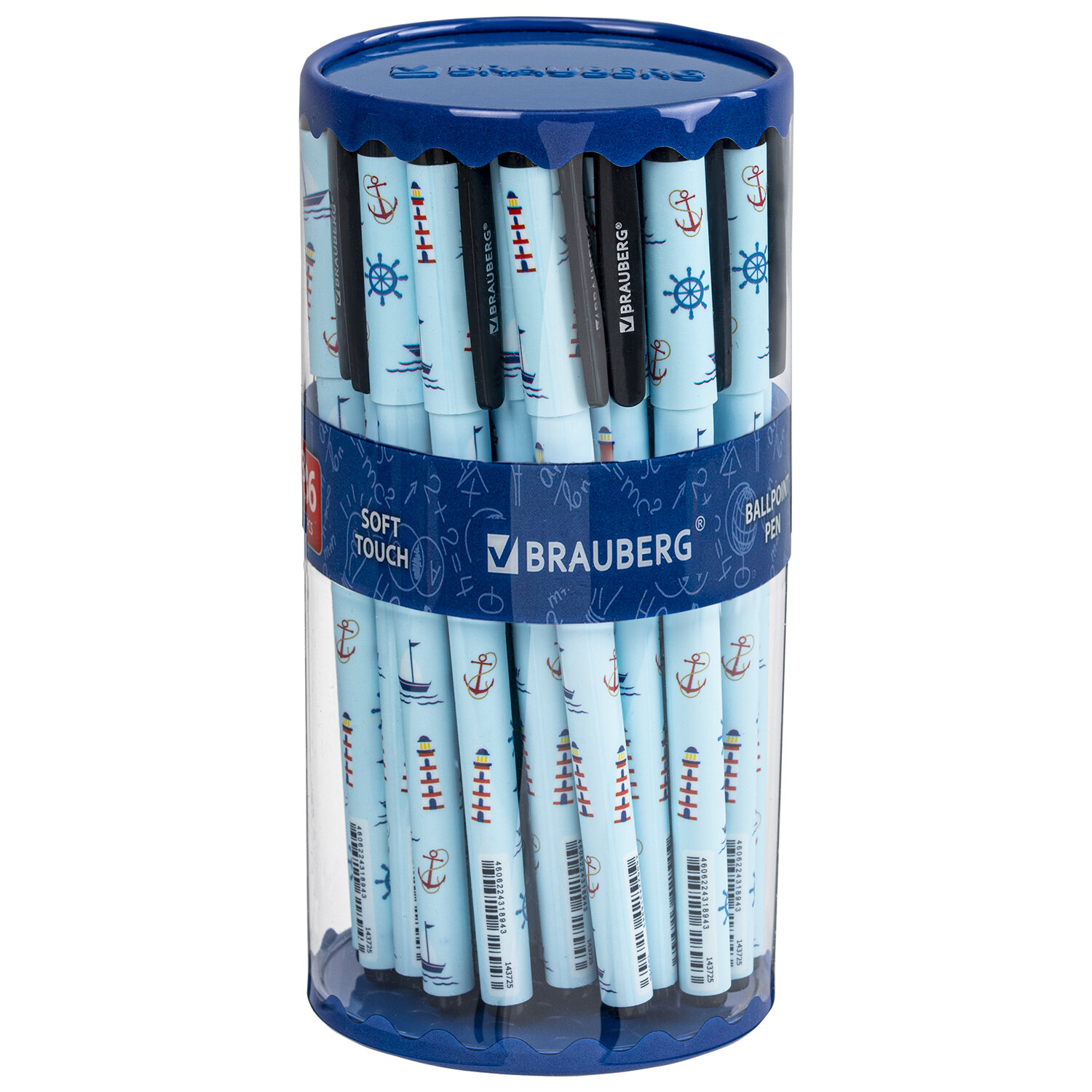 

Ручка шариковая BRAUBERG SOFT TOUCH GRIP NAVY, синяя 36 шт