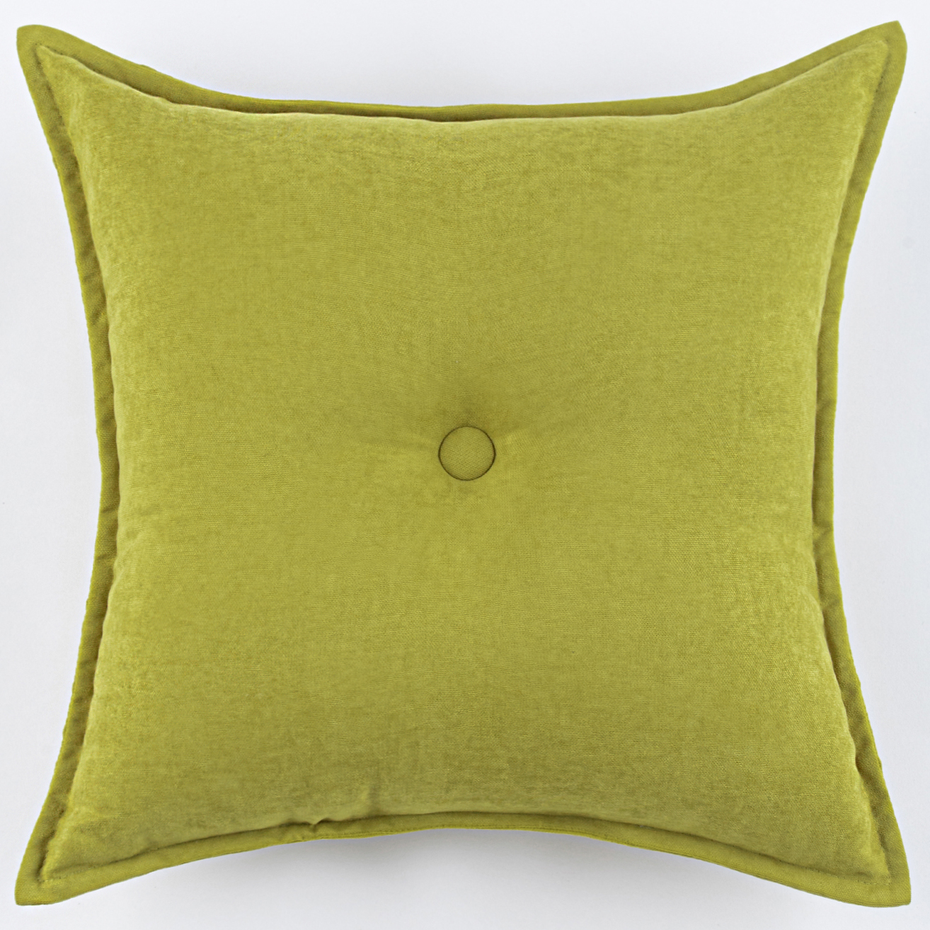 фото Декоративная подушка канвас с пуговицей zengintex, 45х45 см., салатовый