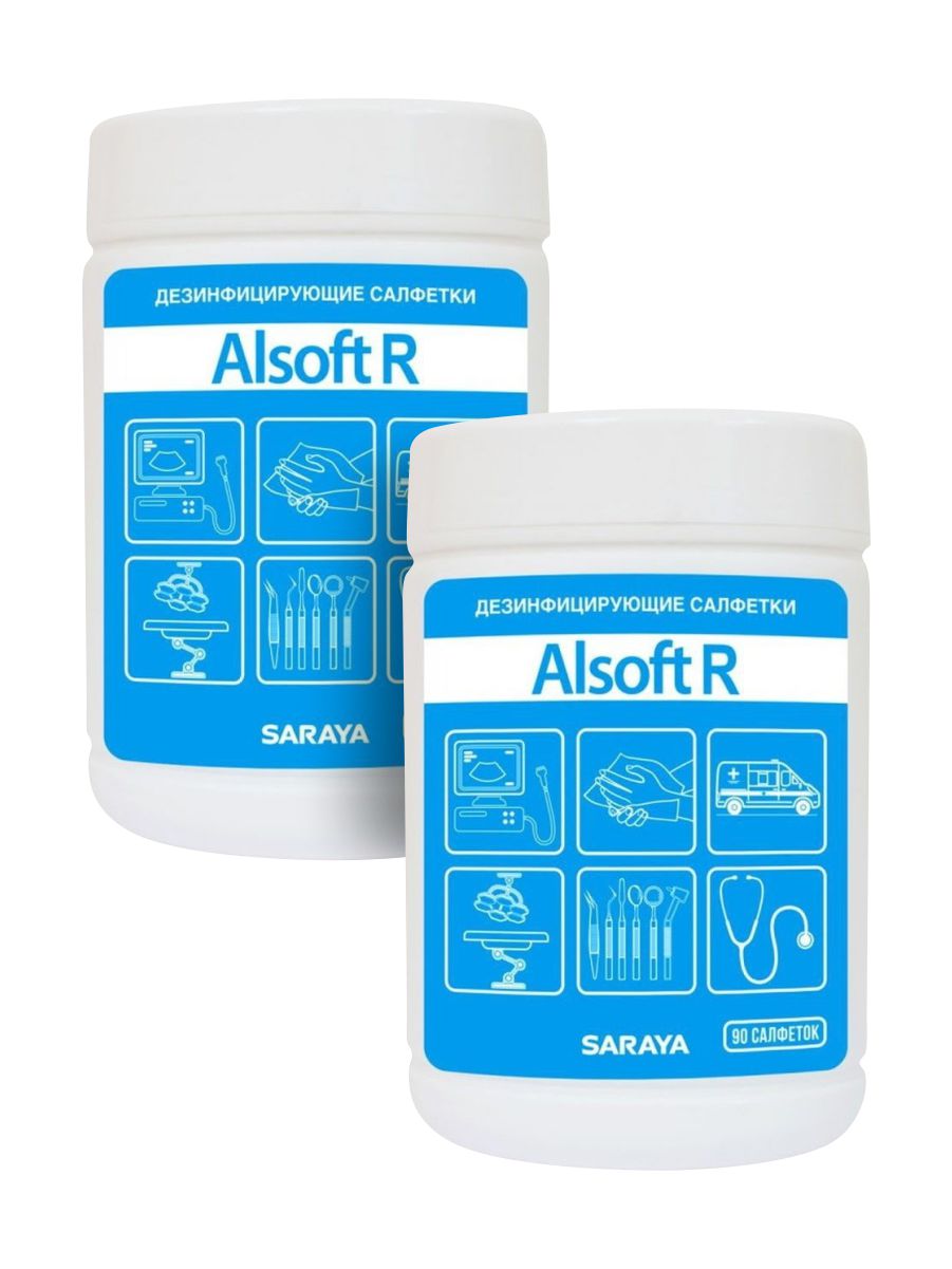 

Комплект Alsoft Дезинфицирующие салфетки R Алсофт Р 90 штук х 2 шт, Комплект Дезинфицирующие салфетки Alsoft R (Алсофт Р) 90 штук х 2 шт.