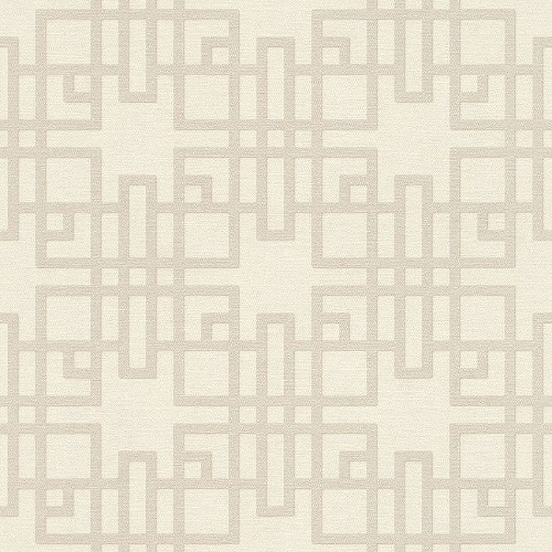 Обои RASCH Kimono 409239 Винил на флизелине (0,53х10,05) Белый/Бежевый, Геометрия