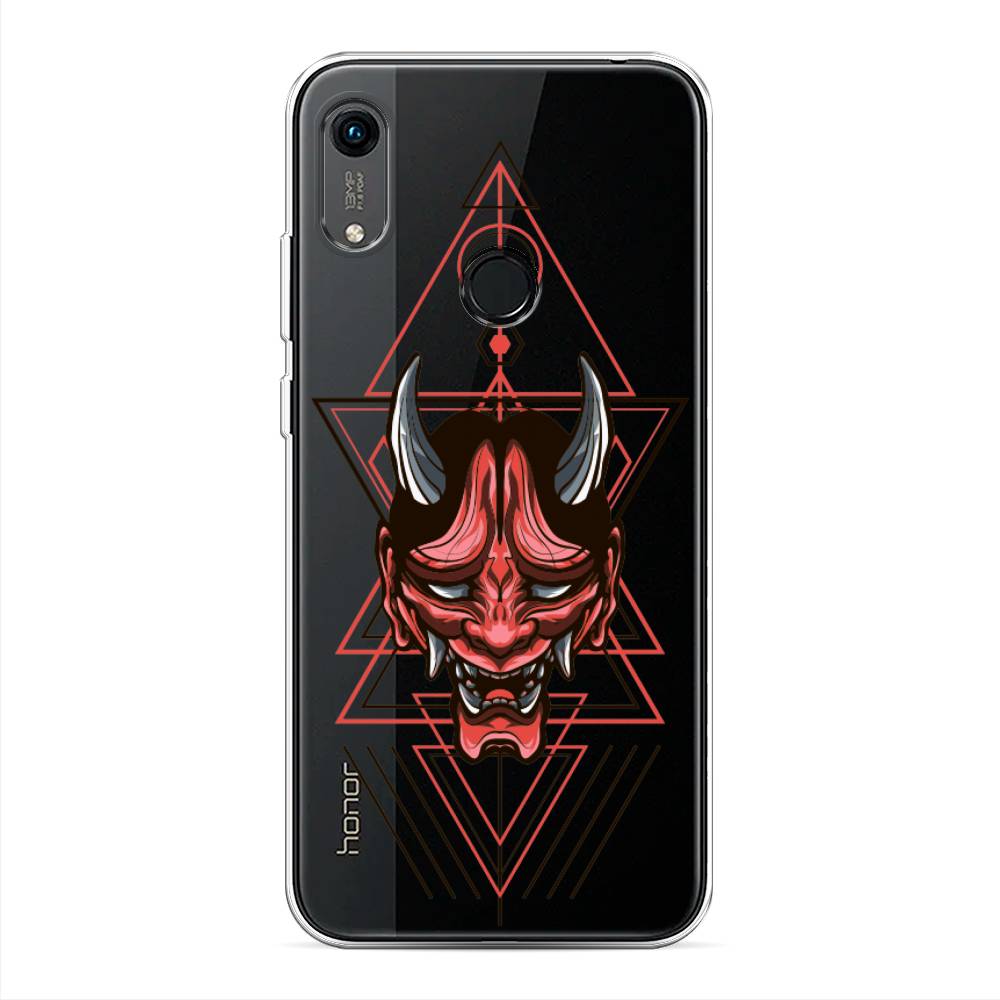 

Чехол на Huawei Y6 2019/Honor 8a/8a Pro/Y6s "Hanya Oni mask", Серый;красный;черный, 68750-4