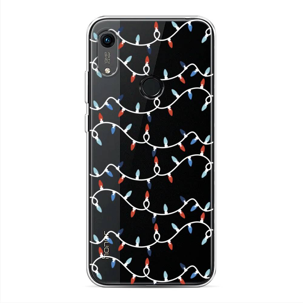 

Чехол на Huawei Y6 2019/Honor 8a/8a Pro/Y6s "Разноцветная гирлянда", Белый;красный;синий, 68750-5
