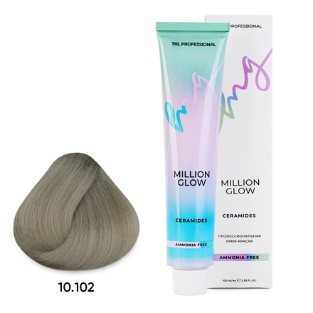 Купить TNL, Крем-краска для волос Million Glow Ammonia Free 10.102, TNL Professional
