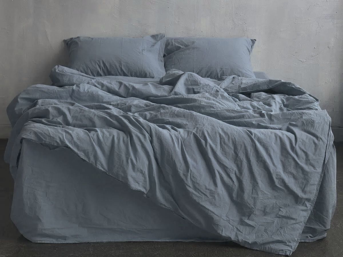 

Простыня Maktex Голубая сталь 140x200 см, из варёного хлопка на резинке 140х200х40