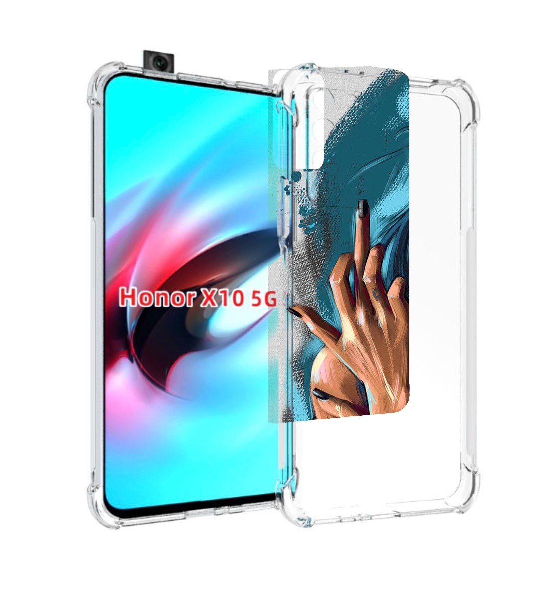 

Чехол MyPads Девушка-нарисованная-дерзкая женский для Honor X10, Прозрачный, Tocco
