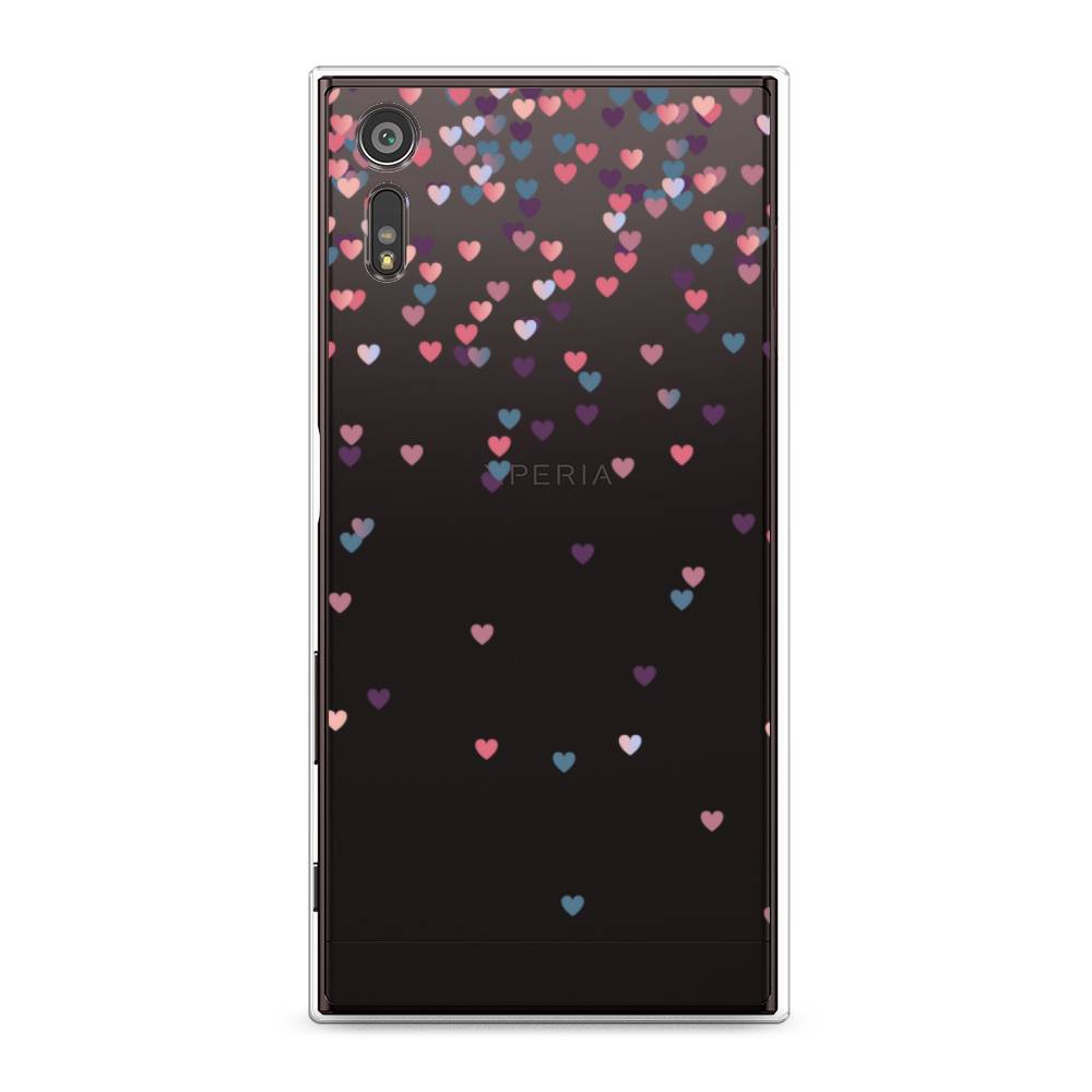 

Чехол для Sony Xperia XZ "Посыпка сердечки", Розовый;фиолетовый, 51450-3