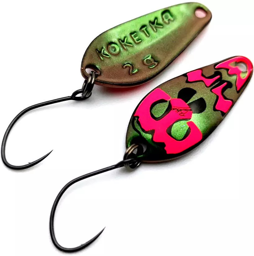 

Блесна Koketka BS13 3,8г, Зеленый;красный, Koketka BS13