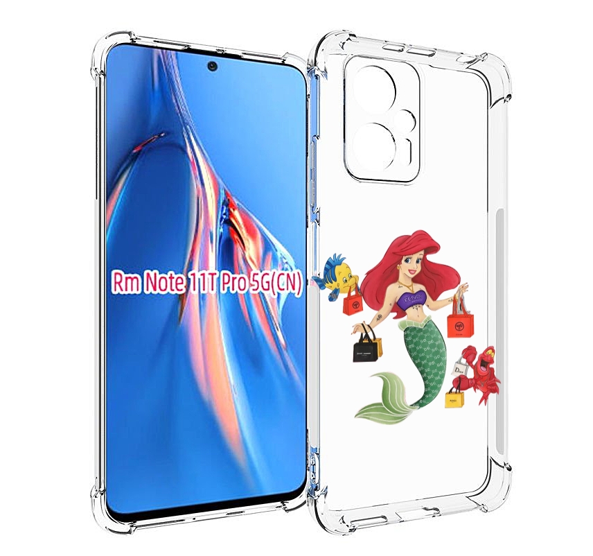 

Чехол MyPads модная-русалка женский для Xiaomi Redmi Note 11T Pro / 11T Pro Plus / Poco..., Прозрачный, Tocco