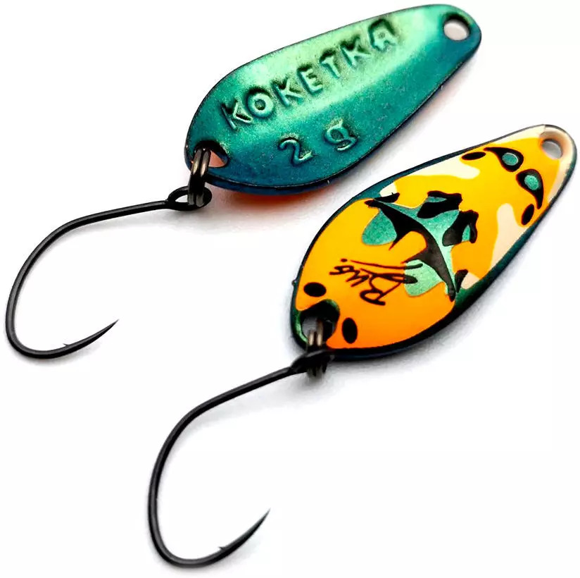 

Блесна Koketka BS14 3,8г, Голубой;желтый, Koketka BS14