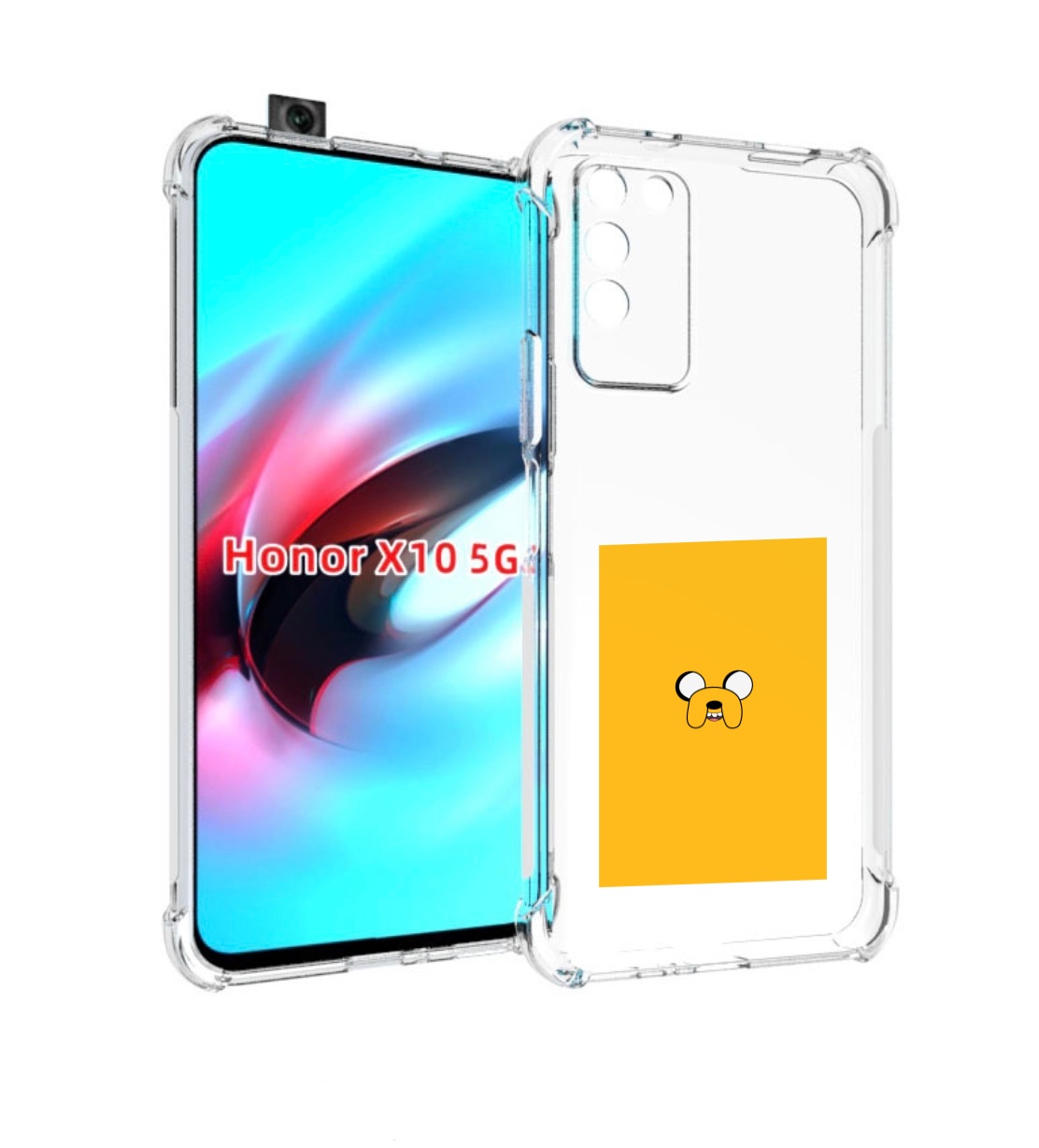 

Чехол MyPads Джейк-время-приключений для Honor X10, Прозрачный, Tocco