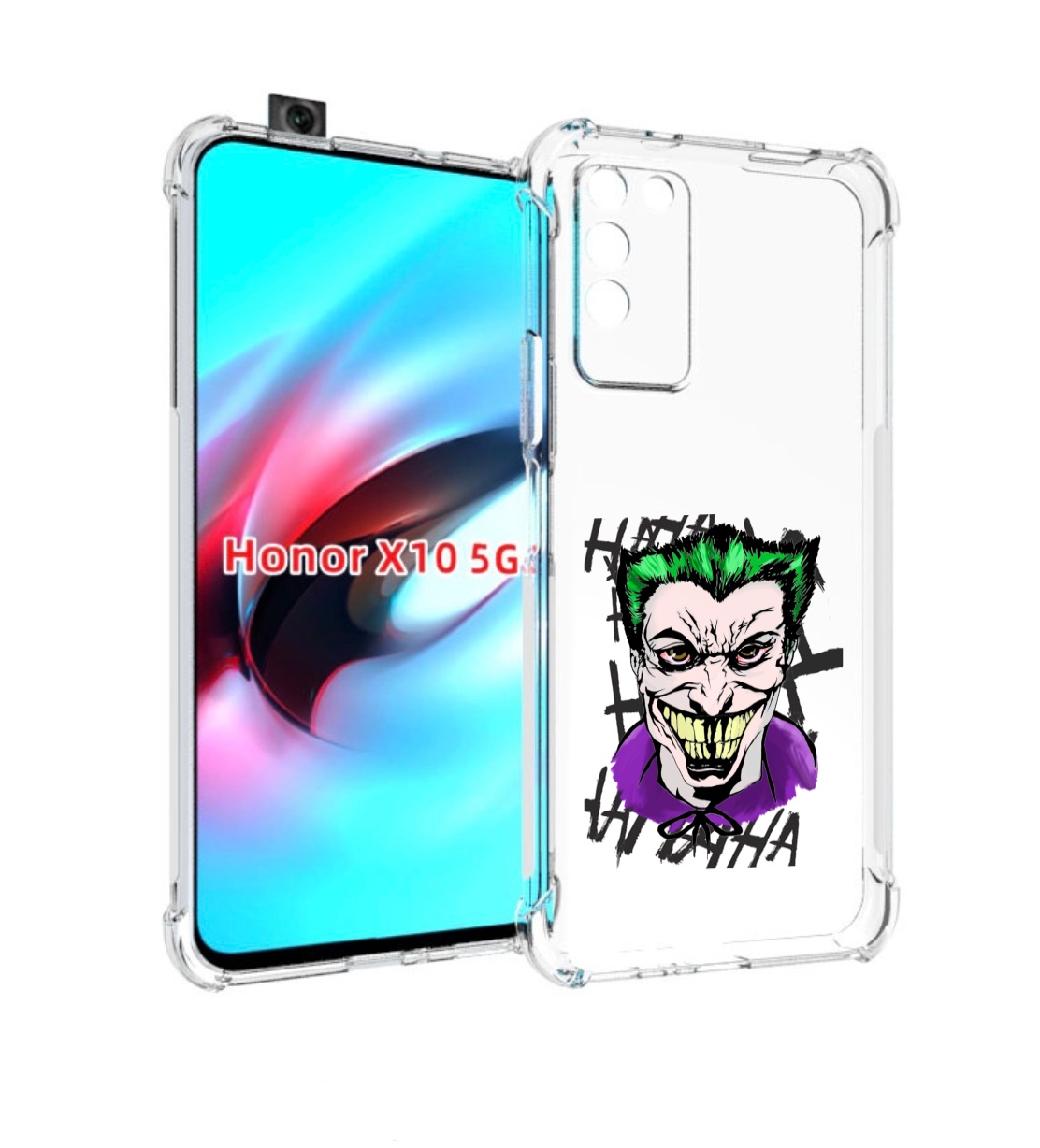 

Чехол MyPads Джокер-крейзи для Honor X10, Прозрачный, Tocco