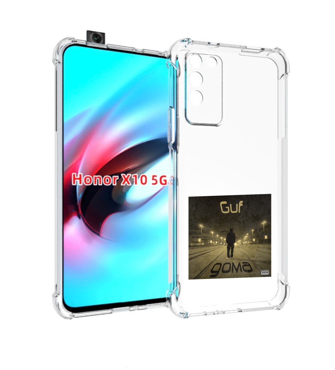 

Чехол MyPads Дома Guf для Honor X10, Прозрачный, Tocco