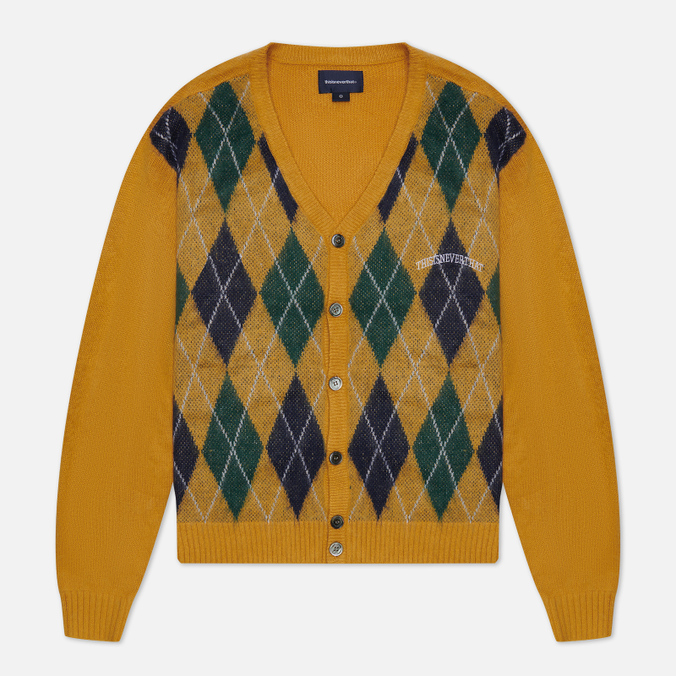 

Мужской кардиган thisisneverthat Argyle оранжевый, Размер S, Argyle