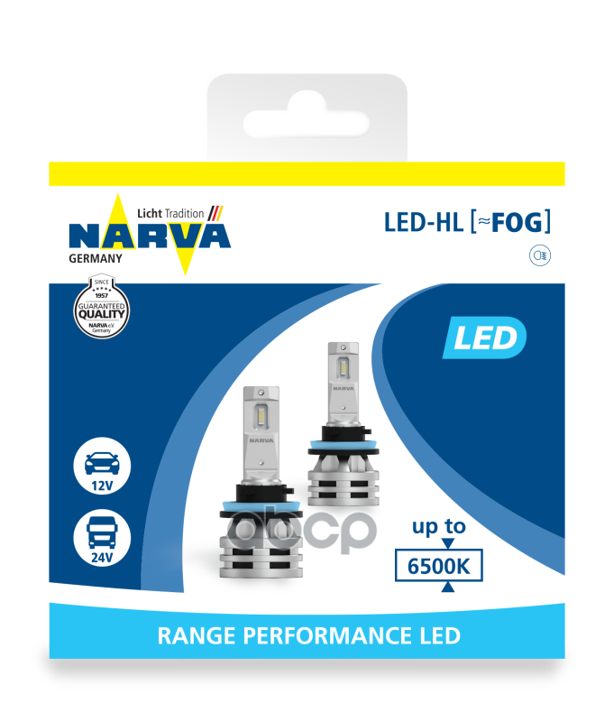 

NARVA Лампа Fog (H8/H11/H16) Range Performance LED 6500K X2