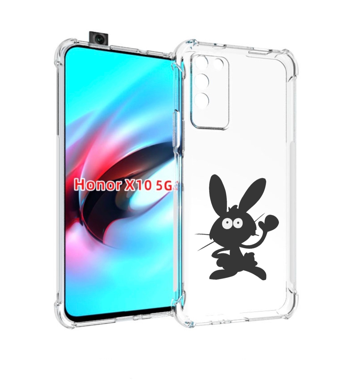 

Чехол MyPads Заяц для Honor X10, Прозрачный, Tocco