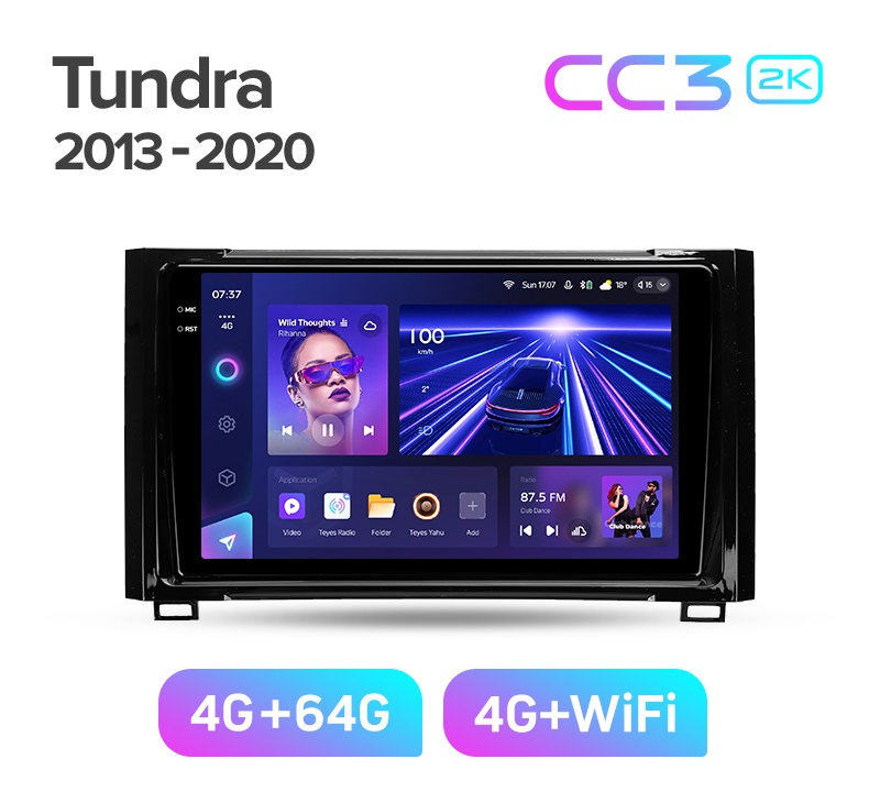Магнитола TEYES TOYOTA TUNDRA 2013 г CC3 2K 464ГБ 3689000₽