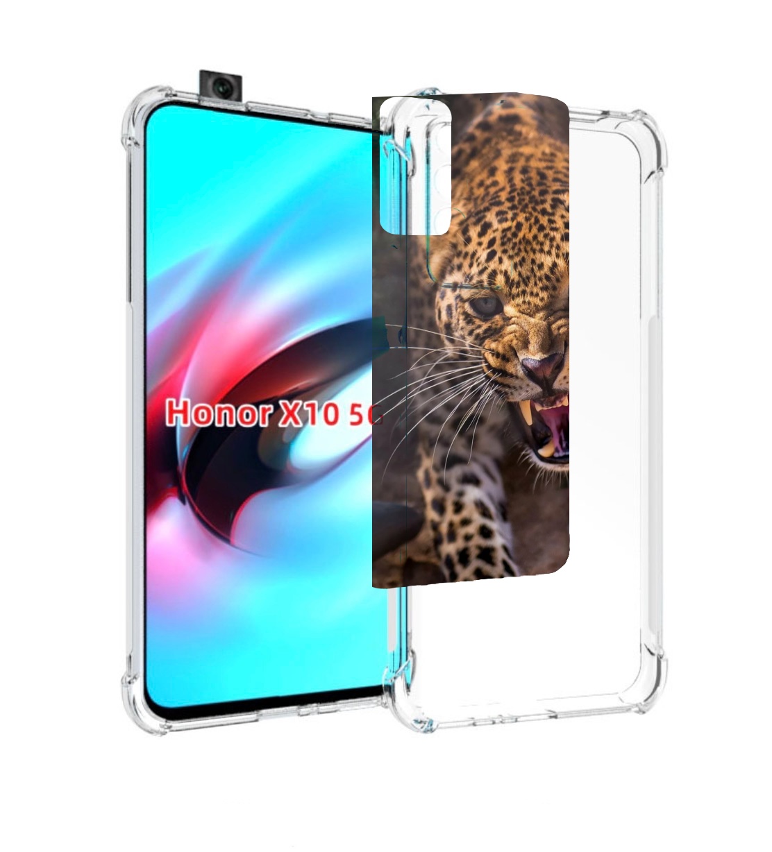 

Чехол MyPads Злой-гепард для Honor X10, Прозрачный, Tocco