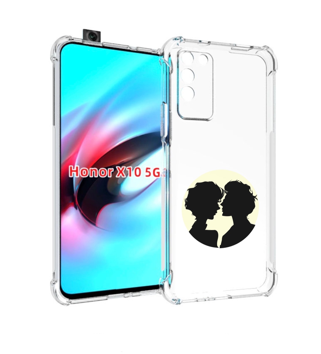 

Чехол MyPads Картина для Honor X10, Прозрачный, Tocco
