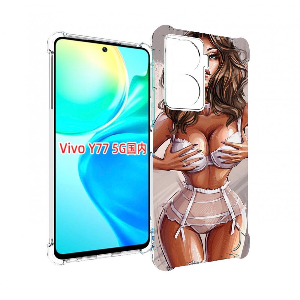 

Чехол MyPads Девушка-в-кружевном для Vivo Y77 5G, Прозрачный, Tocco