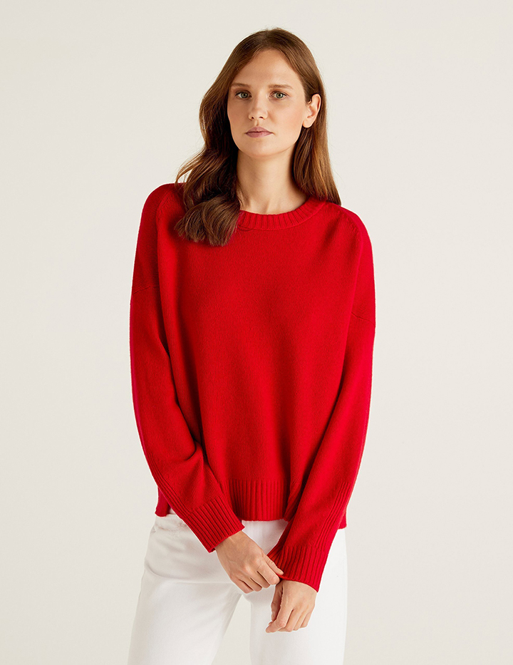 

Джемпер женский United Colors of Benetton 21A_1244D1P11 красный L, 21A_1244D1P11