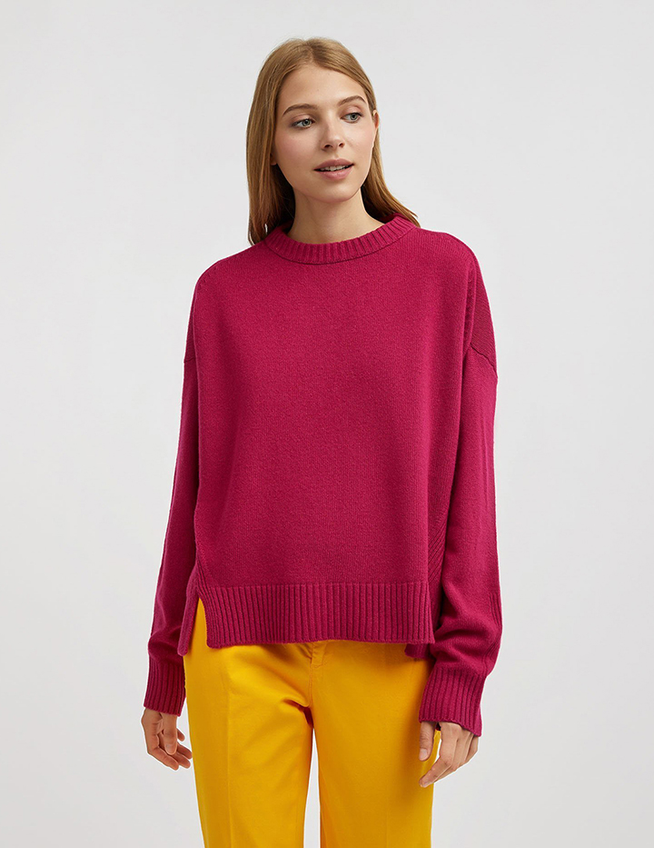 

Джемпер женский United Colors of Benetton 21A_1244D1P11 фиолетовый XS, 21A_1244D1P11