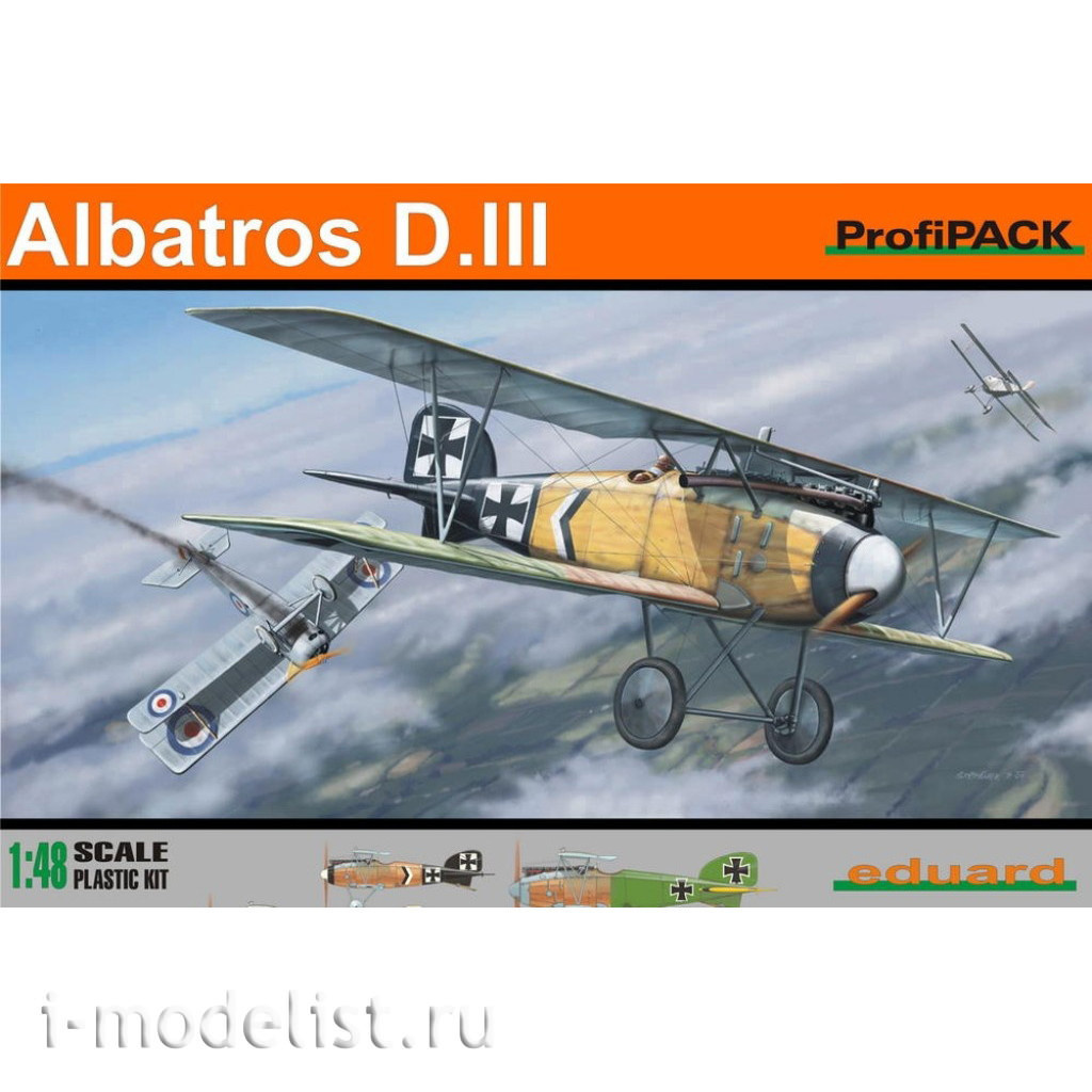 

Сборная модель Eduard 1/48 Биплан Albatros D. III 8097