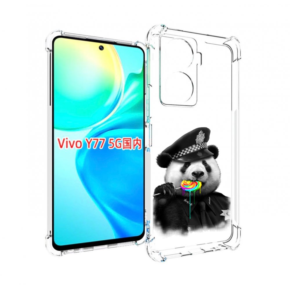 

Чехол MyPads Панда полиция для Vivo Y77 5G, Прозрачный, Tocco