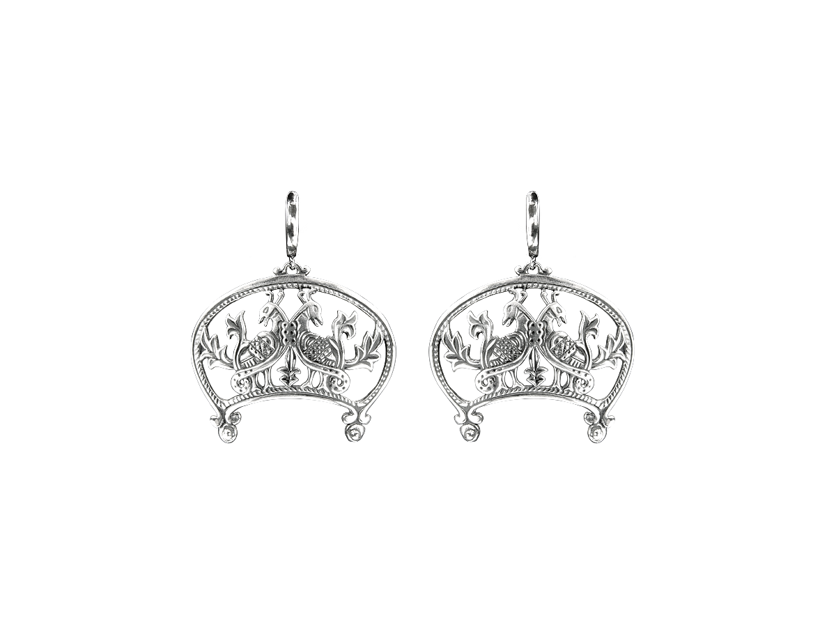 

Серьги подвески из серебра Мастерская Алёшиных С27.07.08.00, С27.07.08.00