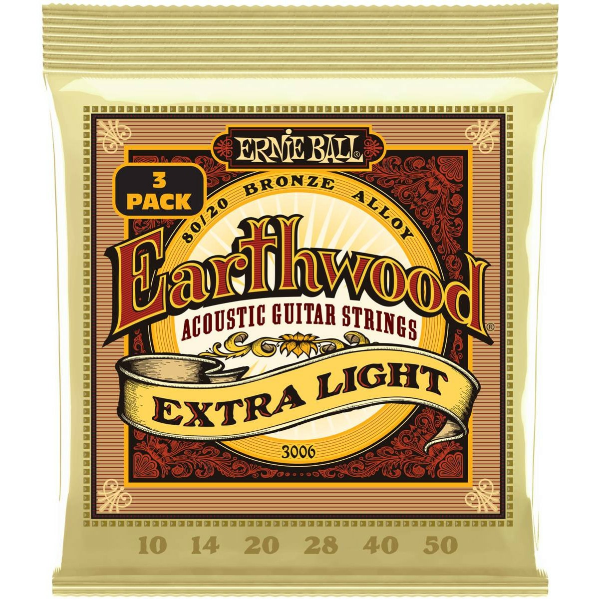 

Струны для акустической гитары Ernie Ball 3006, 3006