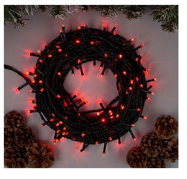 

Световая гирлянда новогодняя Luazon Lighting Нить 20 м красный, Нить