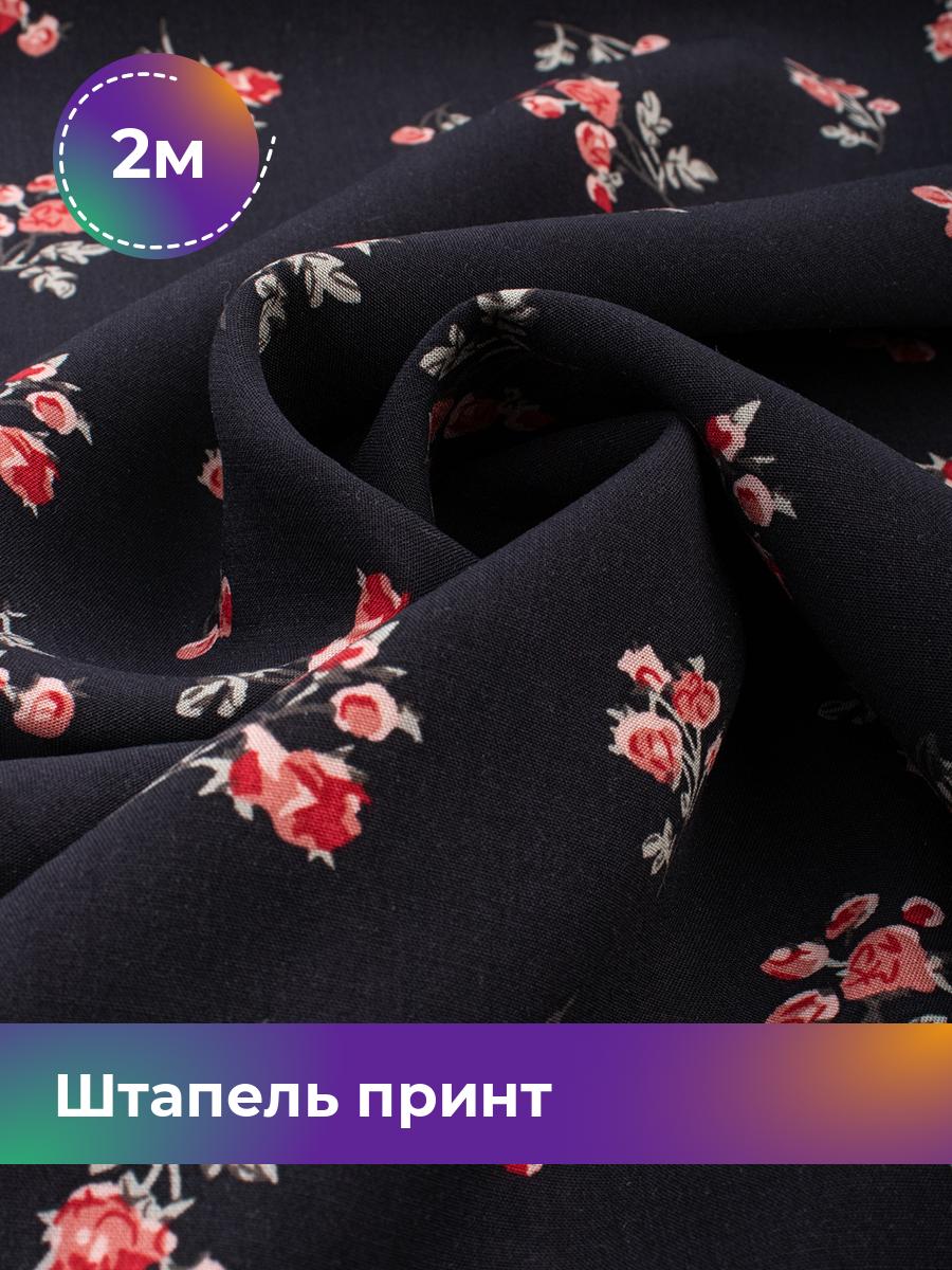

Ткань Штапель принт Shilla, отрез 2 м * 145 см черный 2_20157.124, 18108727
