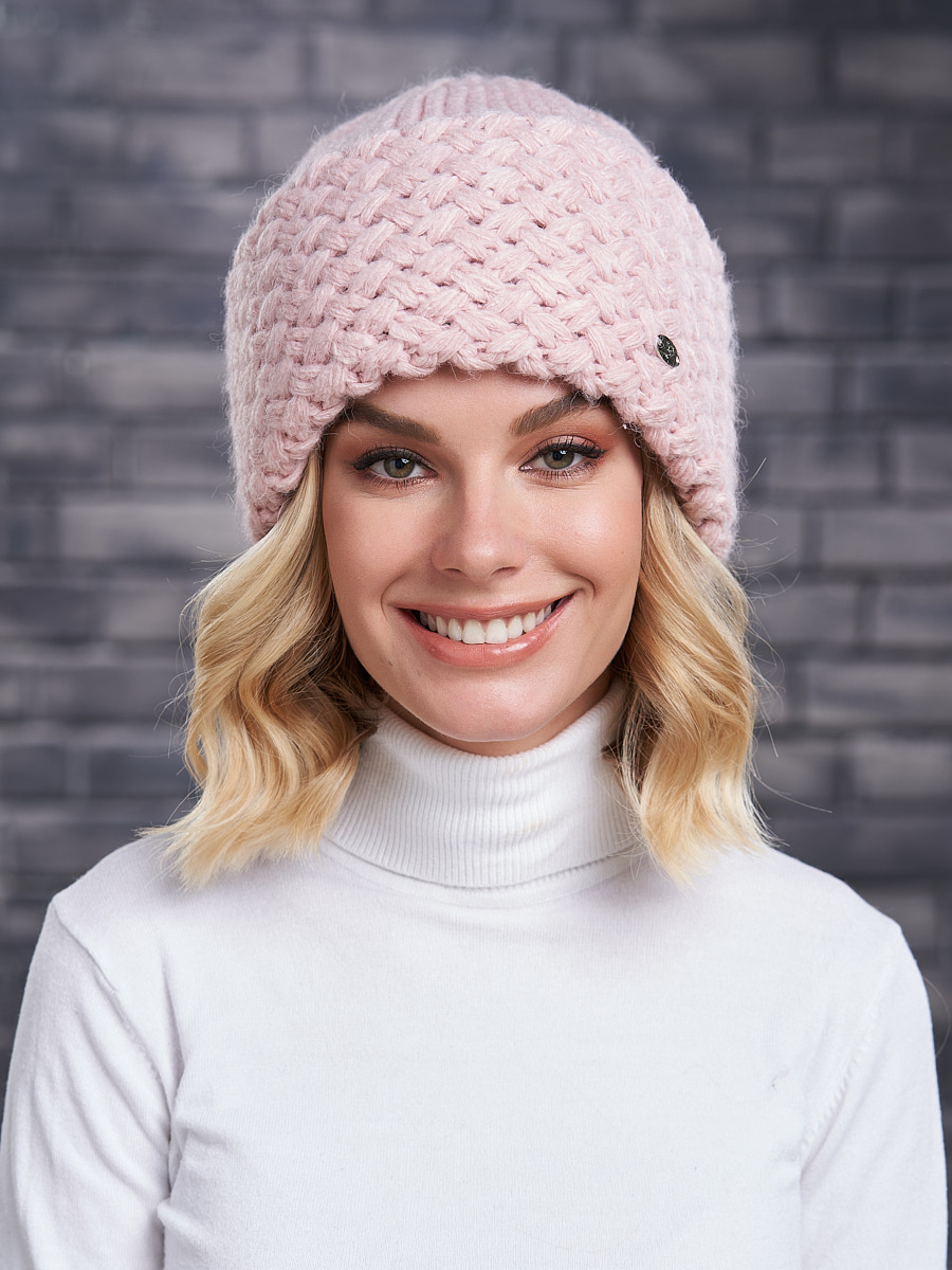 

Шапка бини женская FARGO Вау розовая р. ONE SIZE, Вау