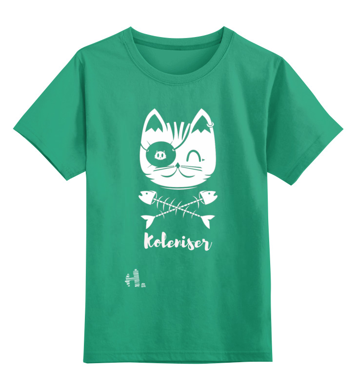 

Детская футболка Printio Cat pirates цв.зеленый р.116, 0000002478690
