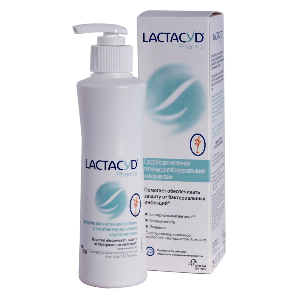 Лосьон Lactacyd с антибактериальными компонентами и экстрактом тимьяна 250 мл