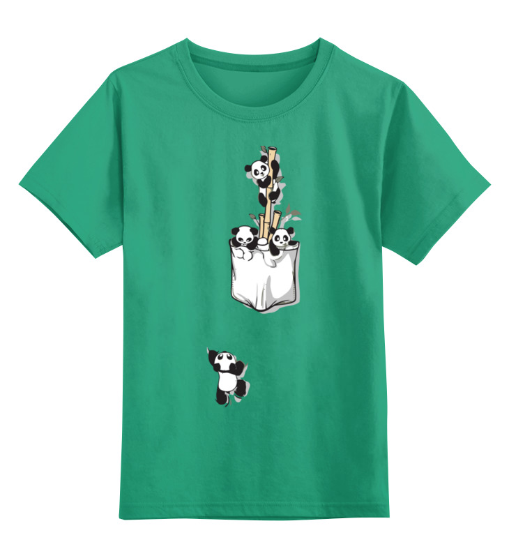 Детская футболка Printio Панда цв.зеленый р.116